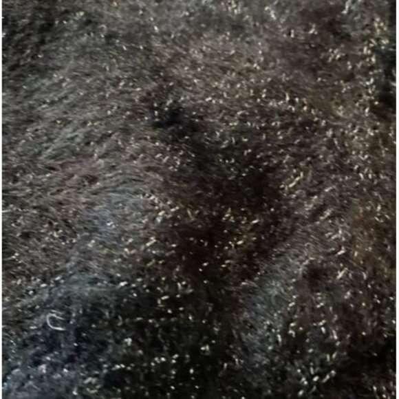 Black Fuzzy Long Sleeve Bolero Shrug 18 Months Black with Silver Flakes - Picture 2 of 4